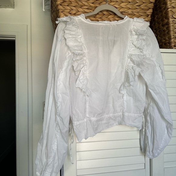 White Ruffle Blouse - Picture 5 of 5